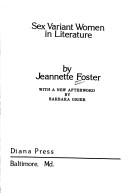 Jeannette H. Foster: Sex variant women in literature (1975, Diana Press)