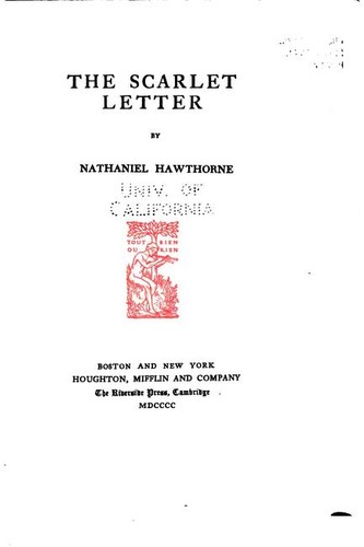 Nathaniel Hawthorne: The Scarlet Letter (1900, Houghton, Mifflin and Company)