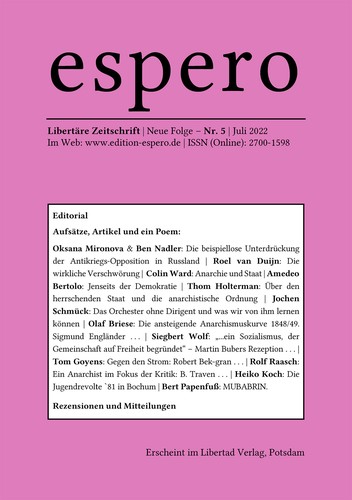 Jochen Knoblauch, Markus Henning, Rolf Raasch, Jochen Schmück: espero 5 (EBook, German language, 2022, Libertad Verlag)